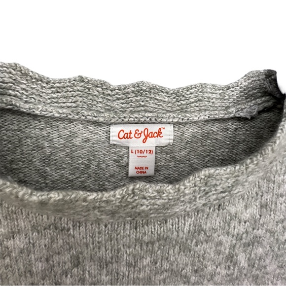 A24 Girl’s Cat & Jack Faux Fur Sleeve Pullover Sweater - Picture 4 of 5